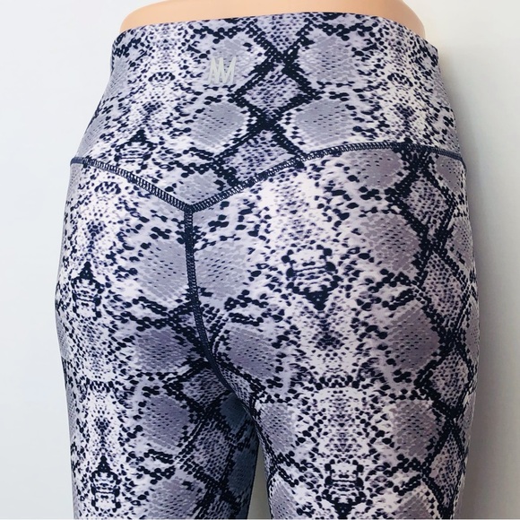 Nicole Miller Sports Purple Snakeskin Print Leggings - Picture 4 of 16